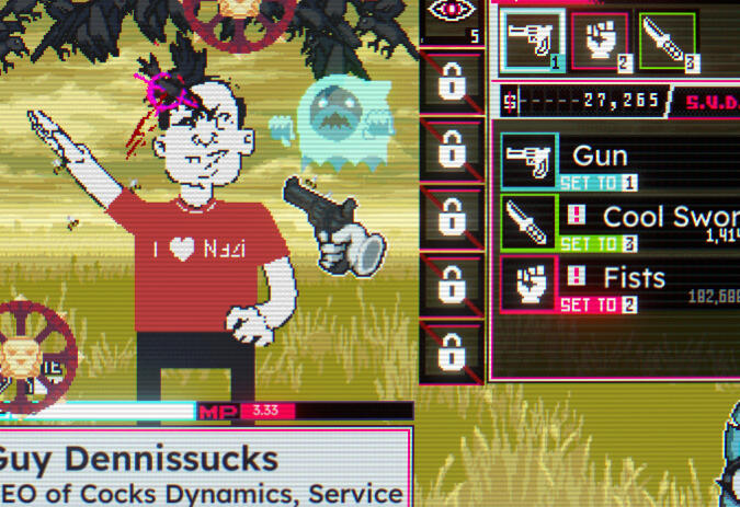 in this video game, cursors are your weapons. weapons are also your weapons